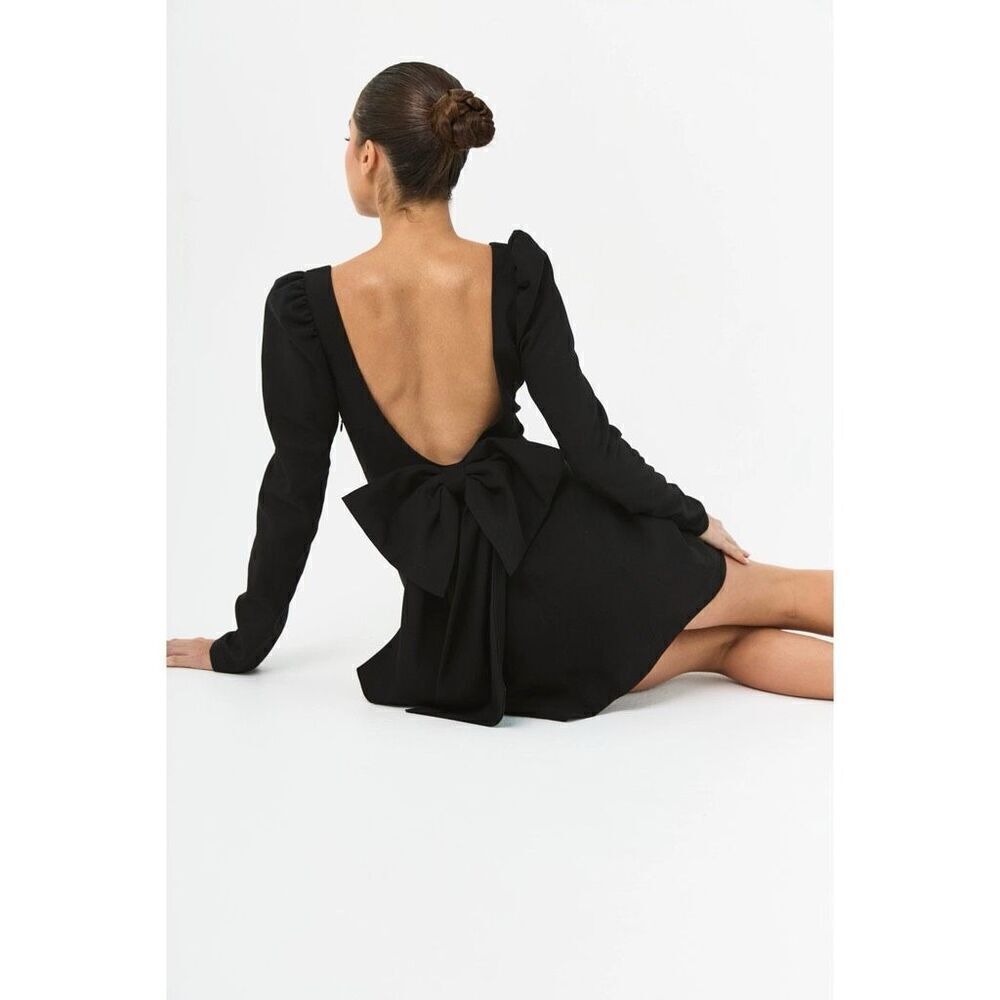 Anne Louise Boutique Black Bow Dress - Rouge Collection S